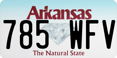AR license plate 785WFV