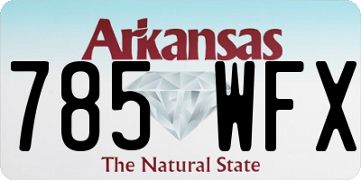 AR license plate 785WFX
