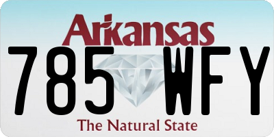 AR license plate 785WFY