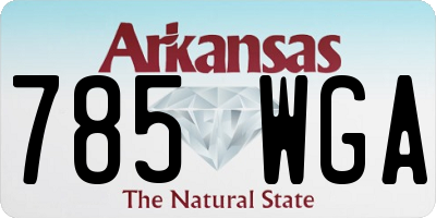 AR license plate 785WGA