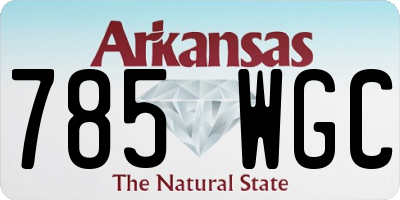 AR license plate 785WGC