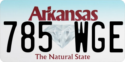 AR license plate 785WGE