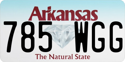 AR license plate 785WGG