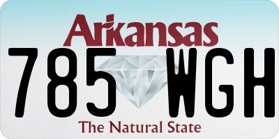 AR license plate 785WGH