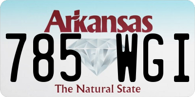 AR license plate 785WGI