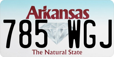 AR license plate 785WGJ