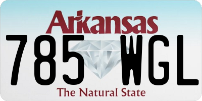 AR license plate 785WGL