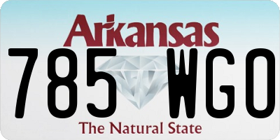 AR license plate 785WGO