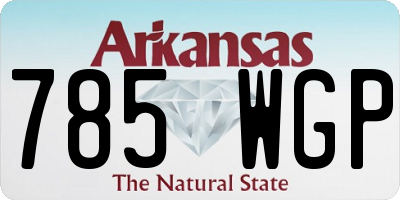 AR license plate 785WGP