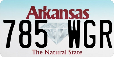 AR license plate 785WGR