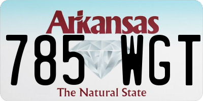 AR license plate 785WGT