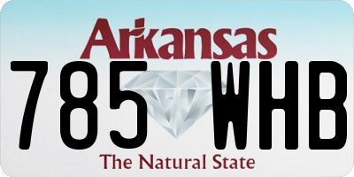 AR license plate 785WHB