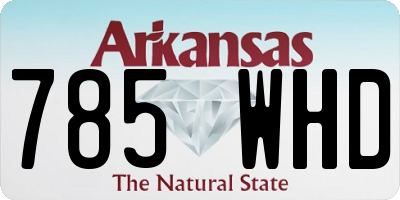 AR license plate 785WHD