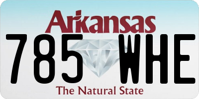 AR license plate 785WHE