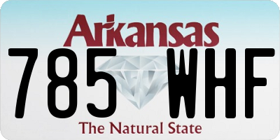 AR license plate 785WHF