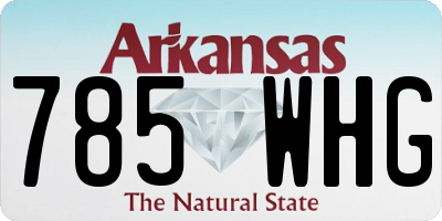 AR license plate 785WHG