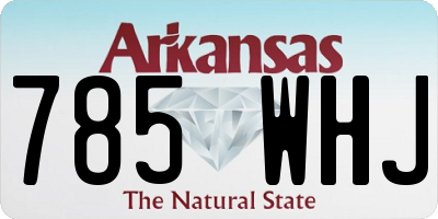 AR license plate 785WHJ