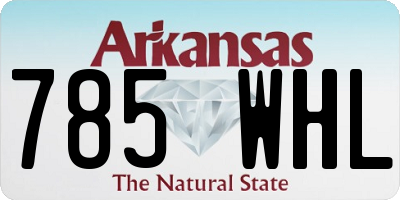 AR license plate 785WHL