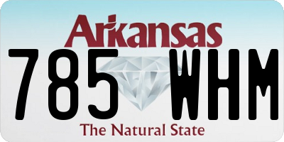 AR license plate 785WHM
