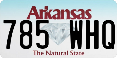 AR license plate 785WHQ