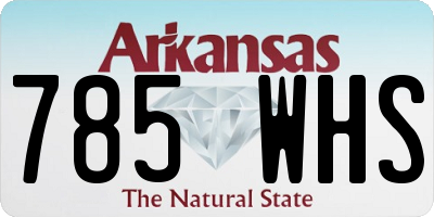 AR license plate 785WHS