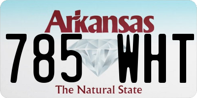AR license plate 785WHT