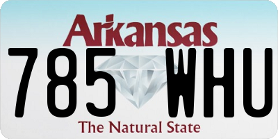 AR license plate 785WHU