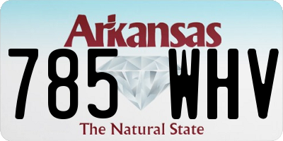 AR license plate 785WHV