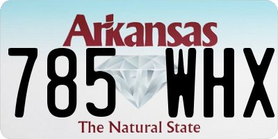 AR license plate 785WHX