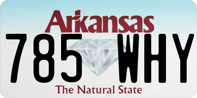 AR license plate 785WHY