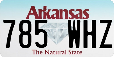 AR license plate 785WHZ
