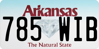 AR license plate 785WIB