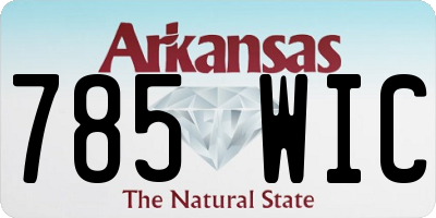AR license plate 785WIC