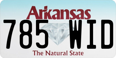 AR license plate 785WID