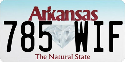 AR license plate 785WIF