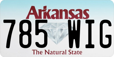 AR license plate 785WIG