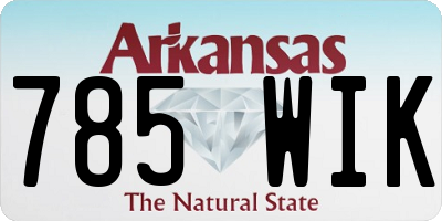 AR license plate 785WIK