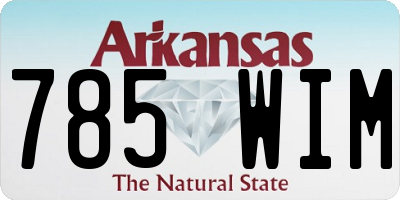 AR license plate 785WIM