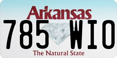 AR license plate 785WIO
