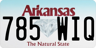 AR license plate 785WIQ