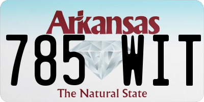 AR license plate 785WIT