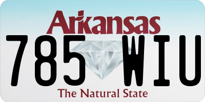 AR license plate 785WIU