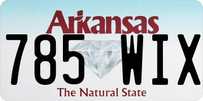AR license plate 785WIX