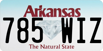 AR license plate 785WIZ