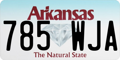AR license plate 785WJA