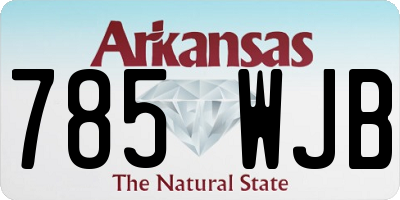 AR license plate 785WJB