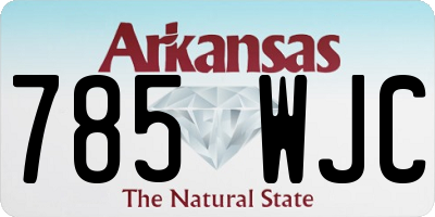AR license plate 785WJC