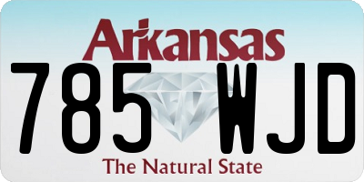 AR license plate 785WJD