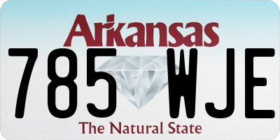 AR license plate 785WJE