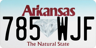 AR license plate 785WJF